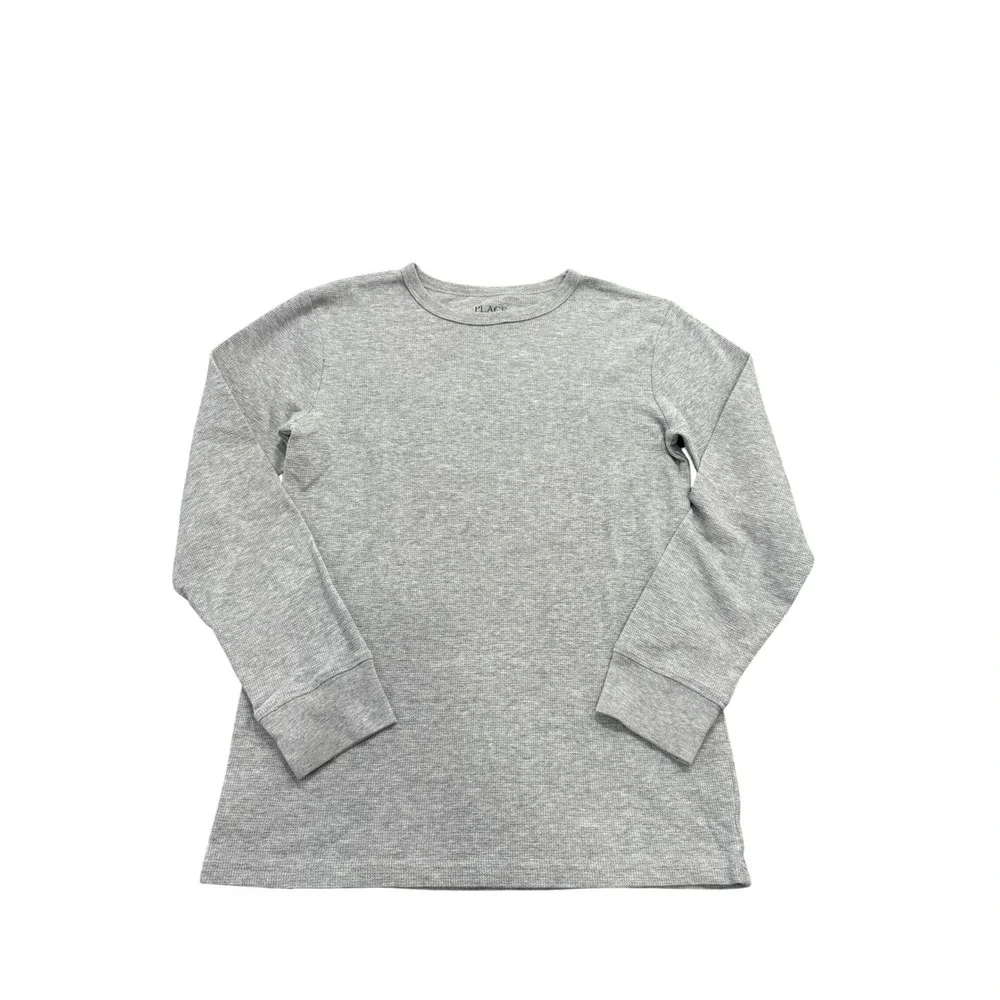 The Children's Place‎ Boys Gray Thermal Long Sleeve Shirt Size Large 10/12